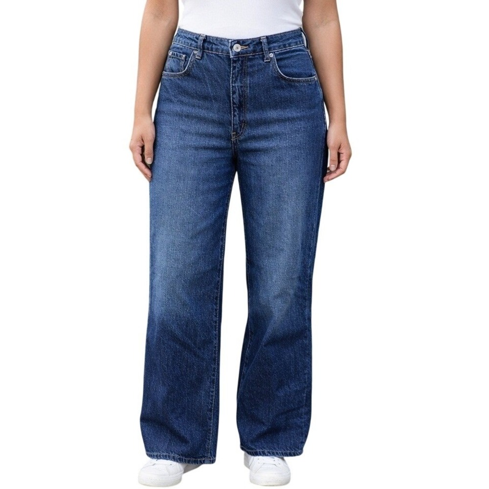 Pilcro The Annie Jeans Womens 30 Wide Leg Cropped Denim Anthropologie